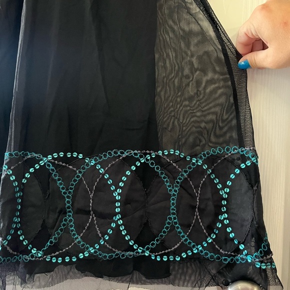 Krista Lee Black Dress with Teal Accents - Picture 4 of 6